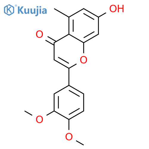 4H-1-Benzopyran-4-one,2-(3,4-dimethoxyphenyl)-7-hydroxy-5-methyl- structure