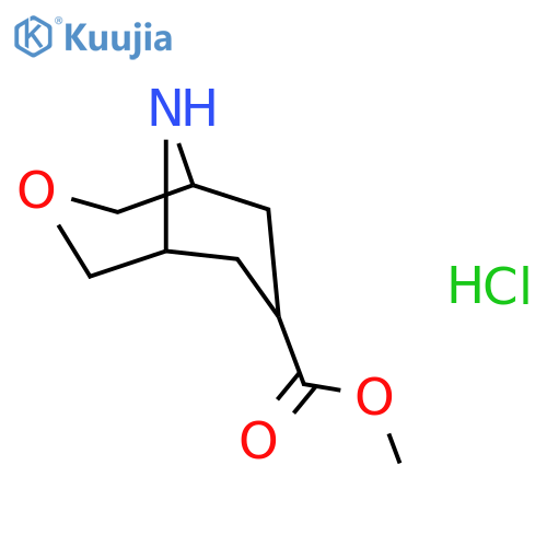 Methyl 3-oxa-9-azabicyclo[3.3.1]nonane-7-carboxylate hydrochloride structure