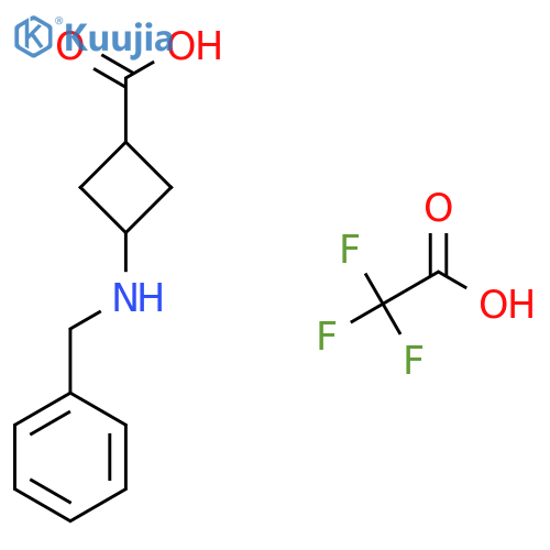 trans-3-(Benzylamino)cyclobutanecarboxylic acid compound with 2,2,2-trifluoroacetic acid (1:1) structure