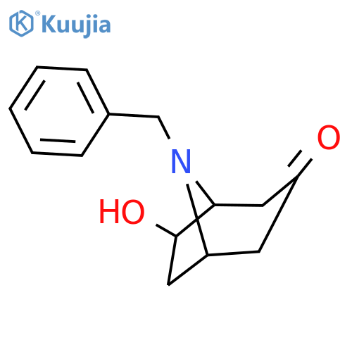 8-Benzyl-6-hydroxy-8-azabicyclo[3.2.1]octan-3-one structure