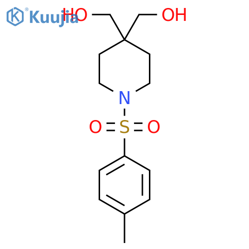 [4-(hydroxymethyl)-1-(4-methylbenzenesulfonyl)piperidin-4-yl]methanol structure