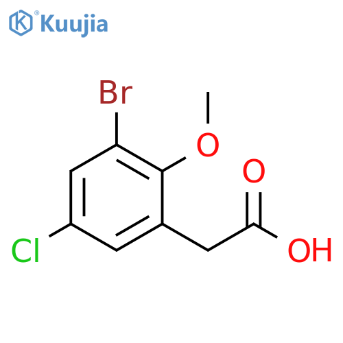 2-(3-bromo-5-chloro-2-methoxyphenyl)acetic acid structure