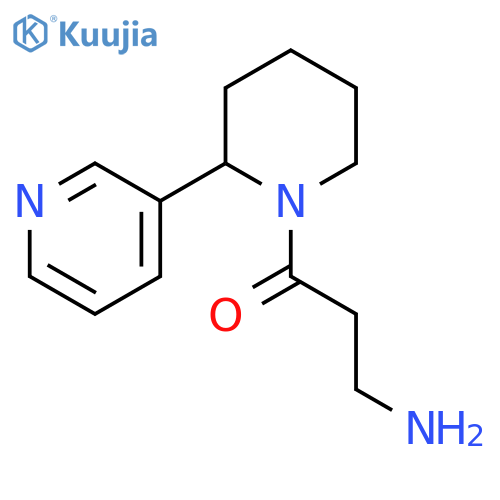 3-Amino-1-[2-(pyridin-3-yl)piperidin-1-yl]propan-1-one structure