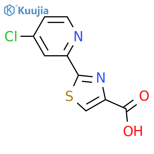 4-Thiazolecarboxylic acid, 2-(4-chloro-2-pyridinyl)- structure