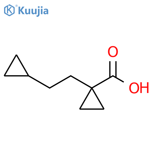 1-(2-cyclopropylethyl)cyclopropane-1-carboxylic acid structure