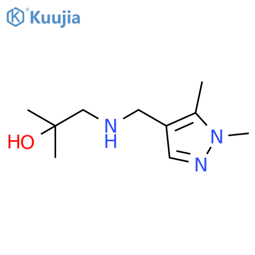 1-{(1,5-dimethyl-1H-pyrazol-4-yl)methylamino}-2-methylpropan-2-ol structure