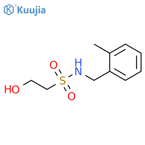 2-hydroxy-N-[(2-methylphenyl)methyl]ethane-1-sulfonamide structure