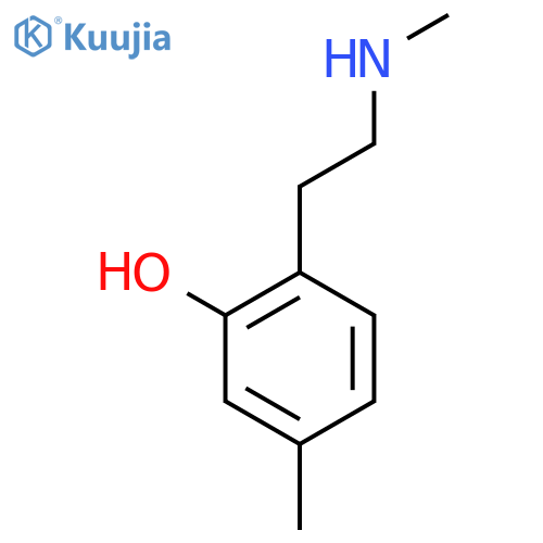 5-methyl-2-2-(methylamino)ethylphenol structure
