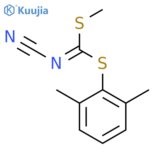 Carbonimidodithioicacid, cyano-, 2,6-dimethylphenyl methyl ester (9CI) structure