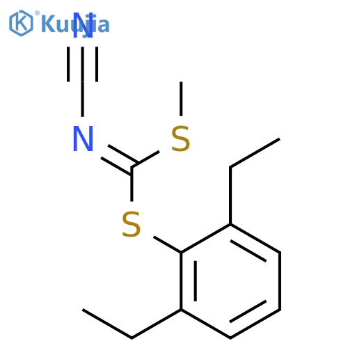 Carbonimidodithioicacid, cyano-, 2,6-diethylphenyl methyl ester (9CI) structure