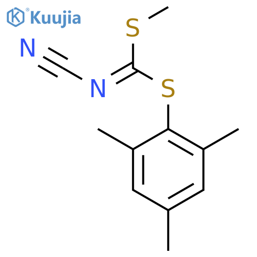 Carbonimidodithioicacid, cyano-, methyl 2,4,6-trimethylphenyl ester (9CI) structure