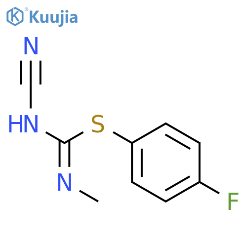 Carbamimidothioic acid,N-cyano-N'-methyl-, 4-fluorophenyl ester structure