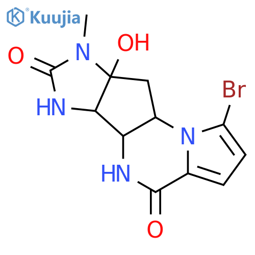 Imidazo[4',5':4,5]cyclopenta[1,2-e]pyrrolo[1,2-a]pyrazine-4,7-dione,1-bromo-5,5a,5b,6,8,8a,9,9a-octahydro-8a-hydroxy-8-methyl-, (5aS,5bS,8aS,9aR)- structure