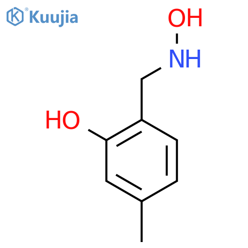 2-(hydroxyamino)methyl-5-methylphenol structure