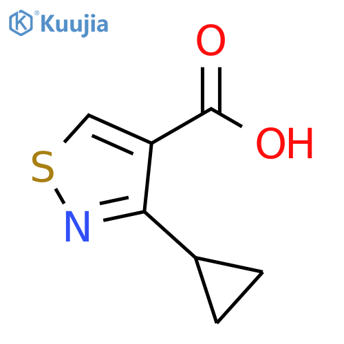 3-cyclopropyl-1,2-thiazole-4-carboxylic acid structure