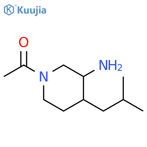 1-[3-Amino-4-(2-methylpropyl)piperidin-1-yl]ethanone structure