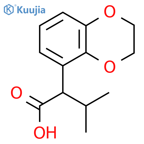 2-(2,3-dihydro-1,4-benzodioxin-5-yl)-3-methylbutanoic acid structure