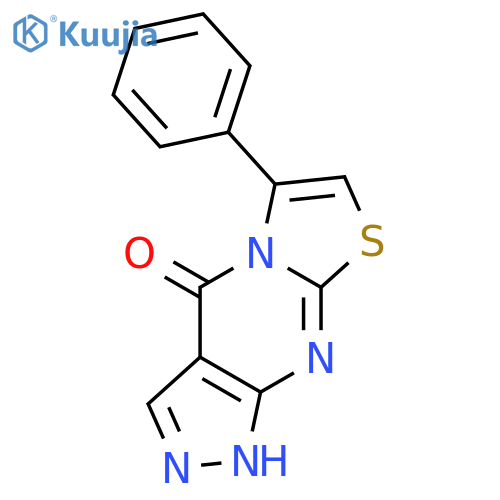 Pyrazolo[3,4-d]thiazolo[3,2-a]pyrimidin-4(1H)-one,6-phenyl- structure