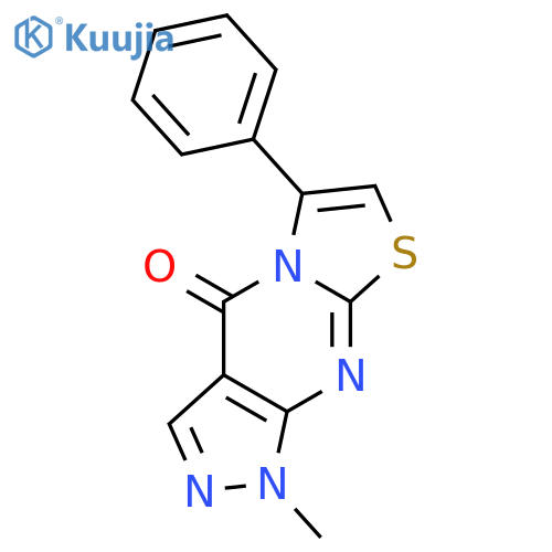 Pyrazolo[3,4-d]thiazolo[3,2-a]pyrimidin-4(1H)-one,1-methyl-6-phenyl- structure