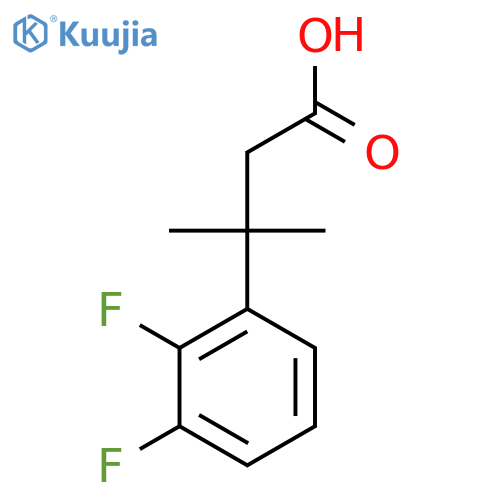 3-(2,3-difluorophenyl)-3-methylbutanoic acid structure
