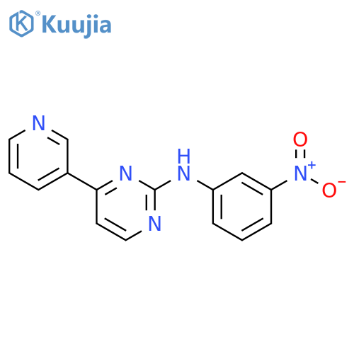 2-Pyrimidinamine, N-(3-nitrophenyl)-4-(3-pyridinyl)- structure