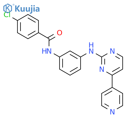 Benzamide, 4-chloro-N-[3-[[4-(4-pyridinyl)-2-pyrimidinyl]amino]phenyl]- structure
