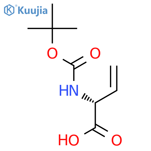 (R)-2-[(tert-Butyloxycarbonyl)amino]-3-butenoic acid structure