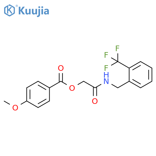 ({[2-(trifluoromethyl)phenyl]methyl}carbamoyl)methyl 4-methoxybenzoate structure