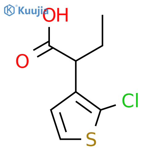 2-(2-Chlorothiophen-3-yl)butanoic acid structure