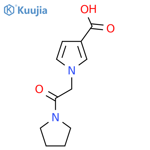 1-[2-Oxo-2-(pyrrolidin-1-yl)ethyl]-1H-pyrrole-3-carboxylic acid structure