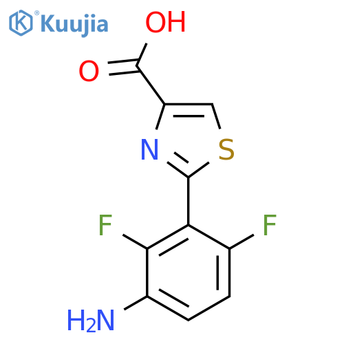 2-(3-amino-2,6-difluorophenyl)-1,3-thiazole-4-carboxylic acid structure