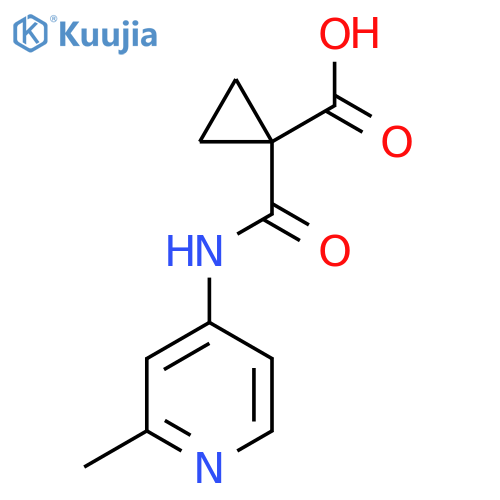 1-(2-methylpyridin-4-yl)carbamoylcyclopropane-1-carboxylic Acid structure