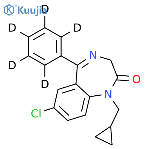 2H-1,4-Benzodiazepin-2-one,7-chloro-1-(cyclopropylmethyl)-1,3-dihydro-5-(phenyl-d5)- (9CI) structure