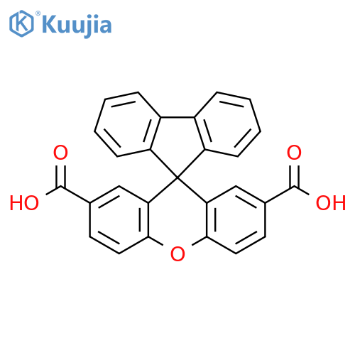 Spiro[9H-fluorene-9,9'-[9H]xanthene]-2',7'-dicarboxylic acid structure