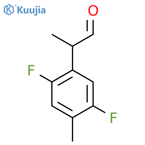 2-(2,5-difluoro-4-methylphenyl)propanal structure