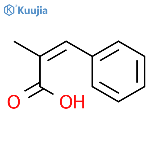 2-Propenoic acid, 2-methyl-3-phenyl-, (2Z)- structure