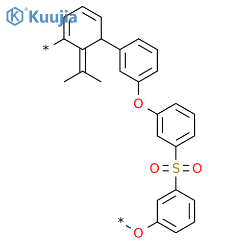 Poly[oxy-1,3-phenylenesulfonyl-1,3-phenyleneoxy-1,3-phenylene(1-methylethylidene)-1,3-phenylene] structure