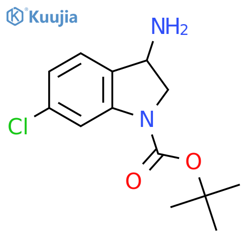 tert-butyl 3-amino-6-chloro-2,3-dihydro-1H-indole-1-carboxylate structure