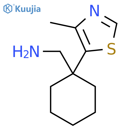 1-(4-methyl-1,3-thiazol-5-yl)cyclohexylmethanamine structure