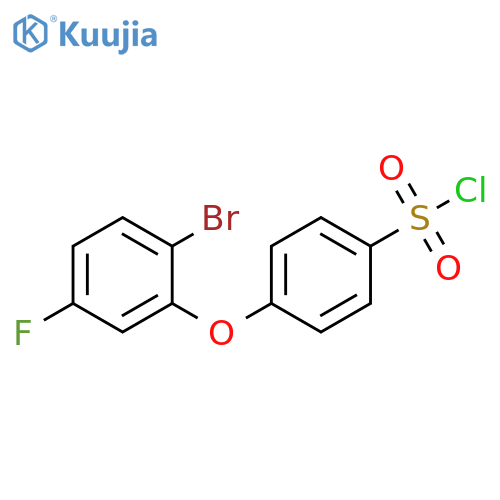 4-(2-bromo-5-fluorophenoxy)benzene-1-sulfonyl chloride structure