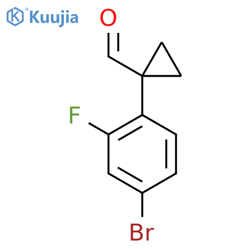 1-(4-bromo-2-fluorophenyl)cyclopropane-1-carbaldehyde structure