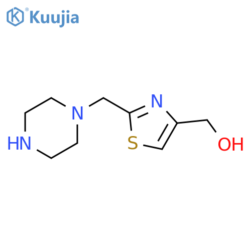 4-Thiazolemethanol, 2-(1-piperazinylmethyl)- structure