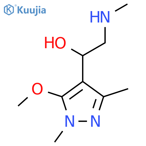 1-(5-methoxy-1,3-dimethyl-1H-pyrazol-4-yl)-2-(methylamino)ethan-1-ol structure