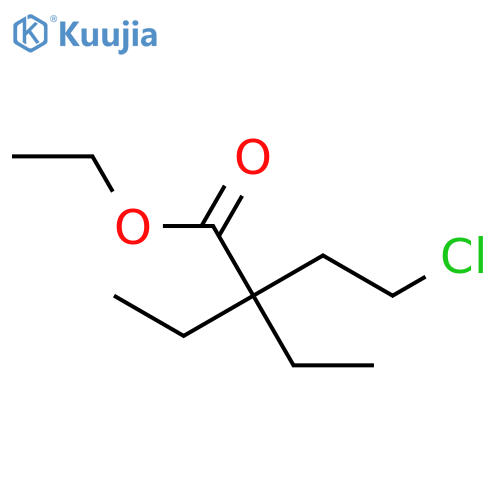 Butanoic acid, 4-chloro-2,2-diethyl-, ethyl ester structure