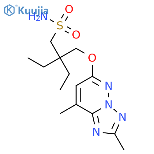 1-Butanesulfonamide,2-[[(2,8-dimethyl[1,2,4]triazolo[1,5-b]pyridazin-6-yl)oxy]methyl]-2-ethyl- structure