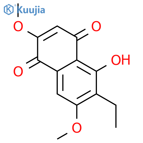 6-Aethyl-5-hydroxy-2,7-dimethoxy-naphthochinon structure