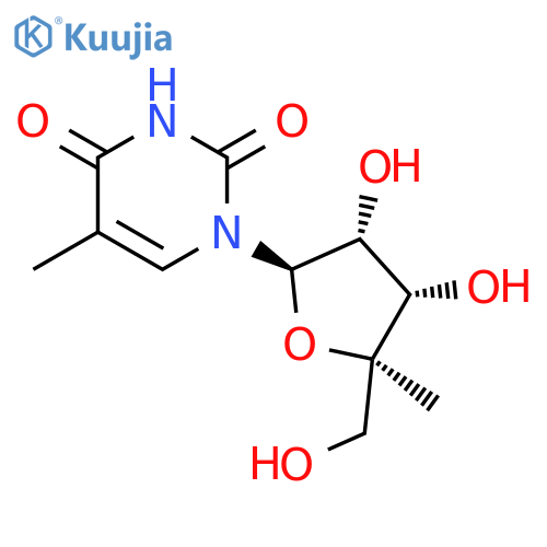Uridine, 5-methyl-4'-C-methyl- structure
