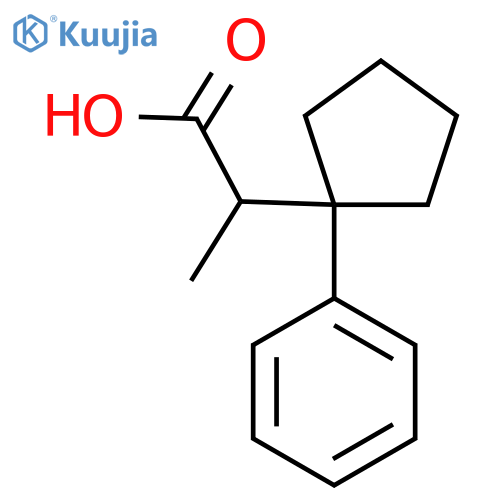 2-(1-phenylcyclopentyl)propanoic acid structure