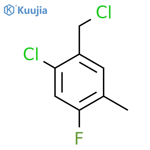 2-Chloro-4-fluoro-5-methylbenzyl chloride structure