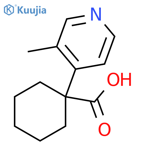 1-(3-methylpyridin-4-yl)cyclohexane-1-carboxylic acid structure